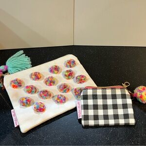 Taylor Elliott Colorful Pom-Pom and Checkered Kids Accessory Set